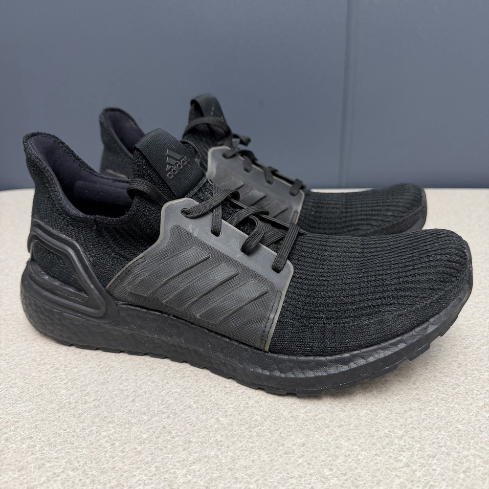 adidas Ultraboost 19 Womens Triple Black Athletic Running Sneaker EF1345 Size 10
